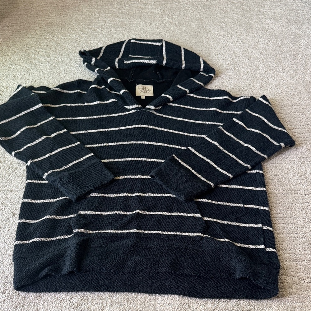 Chaser Black and beige  Striped Hoodie size L
